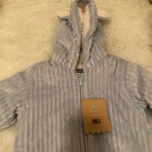 Blue baby bunting by Petit Monde